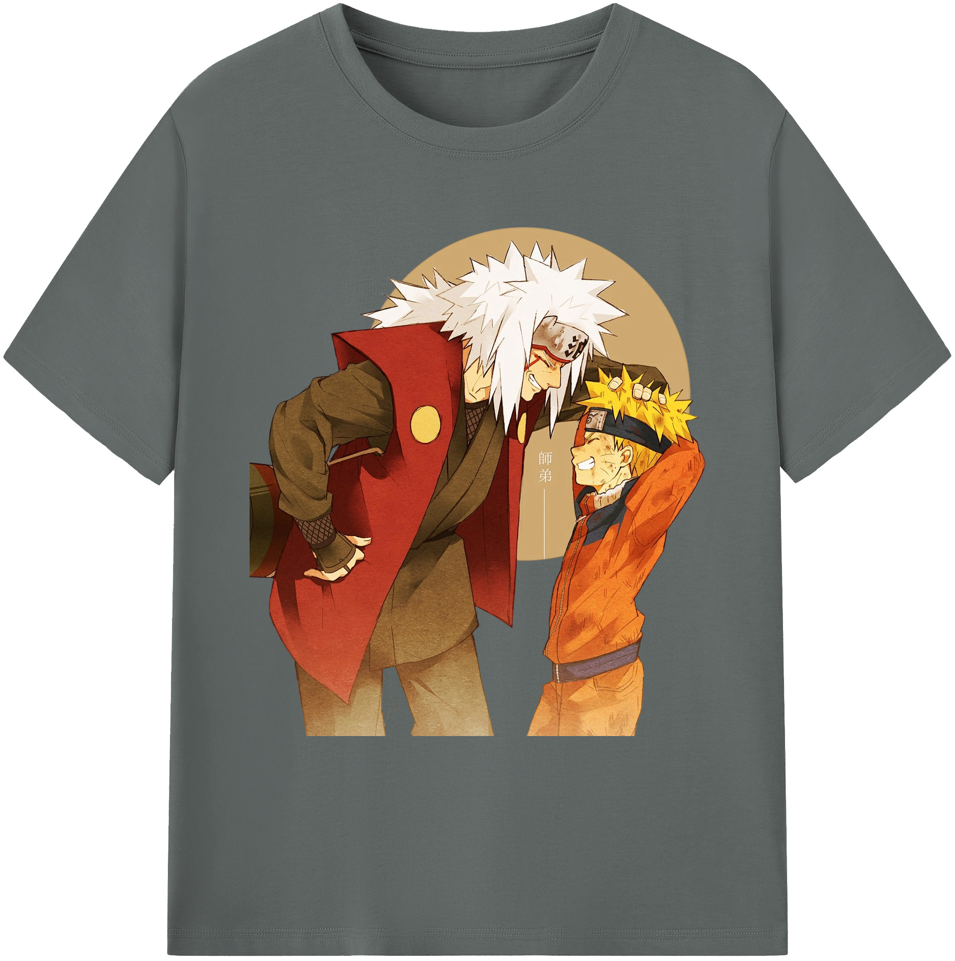 （画像用） NARUTO -ナルト- 自来也（じらいや） Jiraiya 綿100％ メンズ半袖Tシャツ｜肌触りやわらか＆通気性